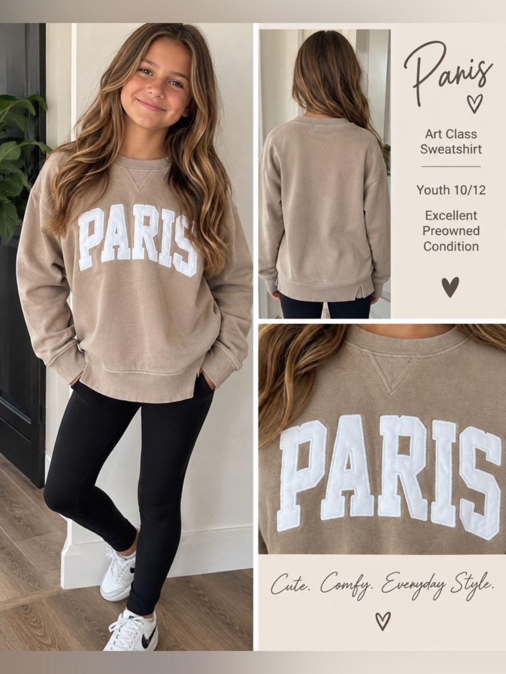 🤎 Art Class Paris Sweatshirt – Youth 10/12